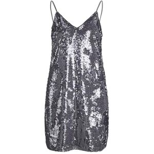 JJXX JACK & JONES Jxsia Sequin Sl V-hals klänning WVN, fantom, M JJXX JACK & JONES Jxsia Sequin Sl V-hals klänning WVN, fantom, M