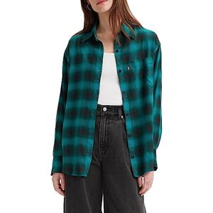 Levi's dam Shirt Nola Oversized Shirt, James Plaid Chasm Blue, XS Levi's dam Shirt Nola Oversized Shirt, James Plaid Chasm Blue, XS