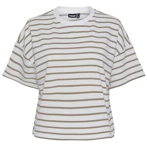 PIECES Sweatshirt för kvinnor, Molndansare/ränder: silver Mink, XL PIECES Sweatshirt för kvinnor, Molndansare/ränder: silver Mink, XL