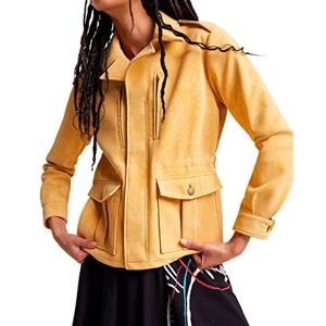 Desigual Dam Chaq_amar fuskläder jacka, gUL, XS Desigual Dam Chaq_amar fuskläder jacka, gUL, XS