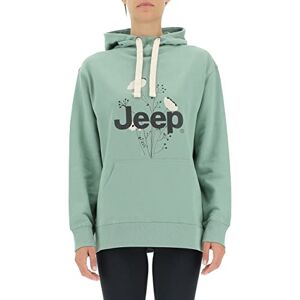 Jeep O102606-E854 J Oversize Huvtröja Botaniskt tryck J22W Kvinnor Jade Green XL Jeep O102606-E854 J Oversize Huvtröja Botaniskt tryck J22W Kvinnor Jade Green XL