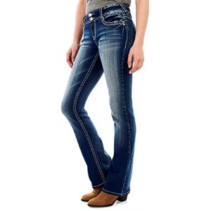 WallFlower Luscious Curvy Bootcut-jeans för kvinnor, medelhög midja, insta-stretch, denim, små storlekar, mellanstorlekar, plusstorlekar, jeans för juniorer, 3 Short WallFlower Luscious Curvy Bootcut-jeans för kvinnor, medelhög midja, insta-stretch, denim, små storlekar, mellanstorlekar, plusstorlekar, jeans för juniorer, 3 Short