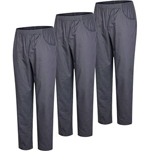 MISEMIYA Set med 3 uniformer medicinska skrubbbyxor unisex sjukhusuniform byxor Ref.8312, Grå 21, S MISEMIYA Set med 3 uniformer medicinska skrubbbyxor unisex sjukhusuniform byxor Ref.8312, Grå 21, S