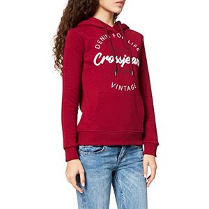 Cross Jeans Damtröja 65184, huvtröja, vin, normal Cross Jeans Damtröja 65184, huvtröja, vin, normal