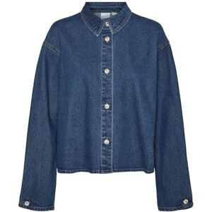 VERO MODA VMIRENA LS DNM tröja GU3234, Mellanblå denim, L VERO MODA VMIRENA LS DNM tröja GU3234, Mellanblå denim, L