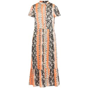 MAHISHA Damklänning kortärmad Maxi 19323239-MA01, orange flerfärgad, XS, Klänning kortärmad maxi, XS MAHISHA Damklänning kortärmad Maxi 19323239-MA01, orange flerfärgad, XS, Klänning kortärmad maxi, XS