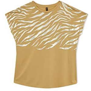 DeFacto T-shirt för kvinnor, Beige, S DeFacto T-shirt för kvinnor, Beige, S