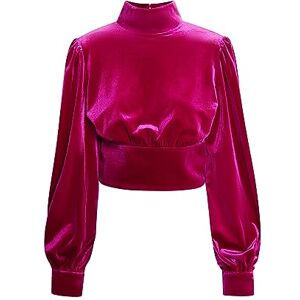 FENIA Damblus av stretchsammet, ROSA, M FENIA Damblus av stretchsammet, ROSA, M
