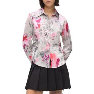 KARL LAGERFELD JEANS , kvinnor, allt-over paint blus, Painters Print AOP rosa, L, flerfärgad, L KARL LAGERFELD JEANS , kvinnor, allt-over paint blus, Painters Print AOP rosa, L, flerfärgad, L