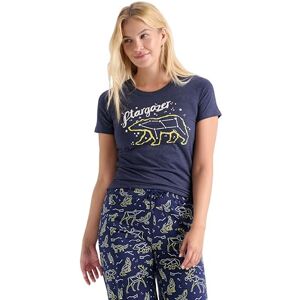 Little Blue House kortärmad t-shirt för kvinnor pyjamas topp pyjamas, Stargazer, XL Little Blue House kortärmad t-shirt för kvinnor pyjamas topp pyjamas, Stargazer, XL