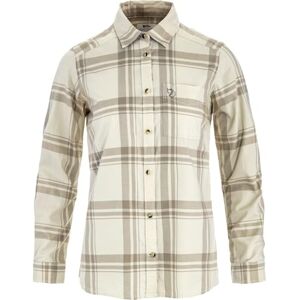 Fjällräven Övik Lite Flannel Shirt W T-shirt, Chalk White/Fossil, XS för kvinnor, Vit/fossil, XS Fjällräven Övik Lite Flannel Shirt W T-shirt, Chalk White/Fossil, XS för kvinnor, Vit/fossil, XS