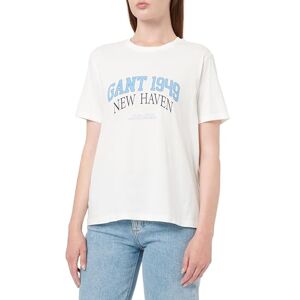 GANT REG Cotton Arch Print SS T-shirt, Vit, L GANT REG Cotton Arch Print SS T-shirt, Vit, L