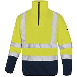Deltaplus Delta Plus MARHVJMGT högsynlig fleece-pullover i polyesterlook, neongelb/marinblå, storlek L, 10 stycken Deltaplus Delta Plus MARHVJMGT högsynlig fleece-pullover i polyesterlook, neongelb/marinblå, storlek L, 10 stycken