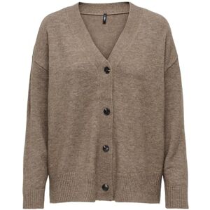 ONLY Onlhouston Ls kofta V-hals KNT, Valnöt, XL ONLY Onlhouston Ls kofta V-hals KNT, Valnöt, XL