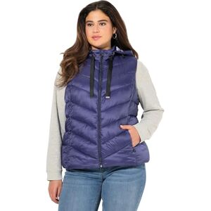 Ulla Popken damer stora storlekar överdimensionerade plus size HYPRAR quiltad väst, vattenavvisande, avtagbar huva, bläck blå, 46-48 Ulla Popken damer stora storlekar överdimensionerade plus size HYPRAR quiltad väst, vattenavvisande, avtagbar huva, bläck blå, 46-48
