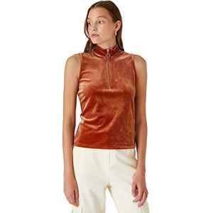 Koton Dam Polokrage Dragkedja Tank Top Underskjorta, Brun (500), S, Brun (500), S Koton Dam Polokrage Dragkedja Tank Top Underskjorta, Brun (500), S, Brun (500), S