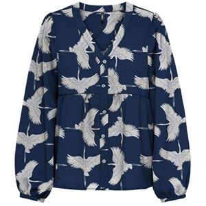 ONLY Onlnova Life Elite L/S Ebba Top, Blåa djup, XL ONLY Onlnova Life Elite L/S Ebba Top, Blåa djup, XL