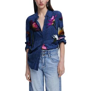Desigual CAM_Apollo T-shirt för kvinnor, Blå, XS Desigual CAM_Apollo T-shirt för kvinnor, Blå, XS