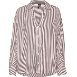 VERO MODA VMBUMPY L/S oversize skjorta WVN GA, Nostalgia rosa/ränder: vit, XS VERO MODA VMBUMPY L/S oversize skjorta WVN GA, Nostalgia rosa/ränder: vit, XS