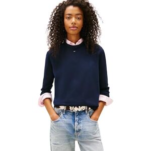 Tommy Jeans dam Tjw Essential Crew tröja Ext Dw0dw20159 pullover tröja (paket med 1), Blå (mörk natt marinblå), M Tommy Jeans dam Tjw Essential Crew tröja Ext Dw0dw20159 pullover tröja (paket med 1), Blå (mörk natt marinblå), M