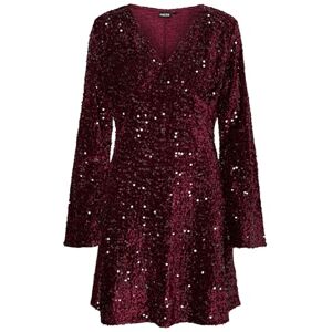 PIECES Pckam Ls V-Neck New Dress JRS Bc, tawny port, M PIECES Pckam Ls V-Neck New Dress JRS Bc, tawny port, M
