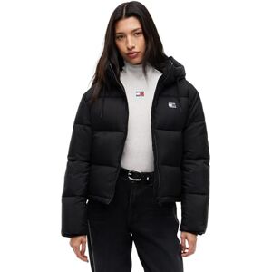 Tommy Jeans TJW MED HUVA PUFFER JACKA DW0DW21625, Svart, XS, svart (svart), XS Tommy Jeans TJW MED HUVA PUFFER JACKA DW0DW21625, Svart, XS, svart (svart), XS