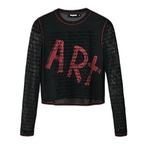 Desigual Långärmad T-shirt för kvinnor, svart, XS Desigual Långärmad T-shirt för kvinnor, svart, XS