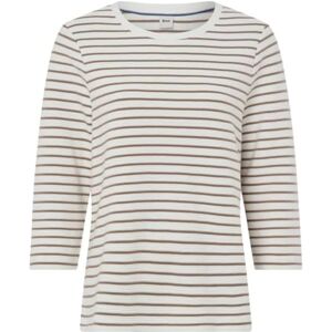 Brax damstil. Bonnie bomull struktur rib randig sweatshirt, 53 taupe, 40 Brax damstil. Bonnie bomull struktur rib randig sweatshirt, 53 taupe, 40