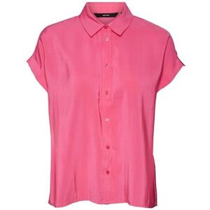 VERO MODA dam Vmgrace Ss skjorta WVN Ga skjorta, Rosa vinröd, XS VERO MODA dam Vmgrace Ss skjorta WVN Ga skjorta, Rosa vinröd, XS