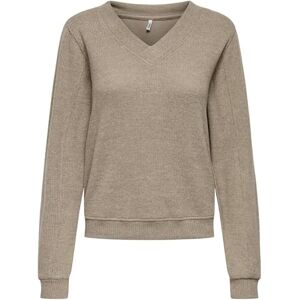 ONLY Onlpaola L/S V-hals topp JRS, cocoa créme, M ONLY Onlpaola L/S V-hals topp JRS, cocoa créme, M