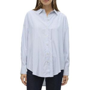 VERO MODA Vmnora Ls Oversize Shirt WVN Ga Noos, Ljus vit, M VERO MODA Vmnora Ls Oversize Shirt WVN Ga Noos, Ljus vit, M