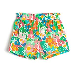 Koton Babygirls blomma tryckt elastisk midja shorts, Vit design (0d0), 9-12 Monate Koton Babygirls blomma tryckt elastisk midja shorts, Vit design (0d0), 9-12 Monate
