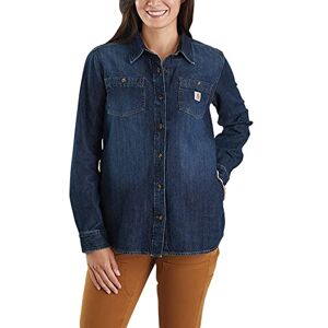 Carhartt Lös passform, långärmad denimskjorta för kvinnor, Sion, XS Carhartt Lös passform, långärmad denimskjorta för kvinnor, Sion, XS