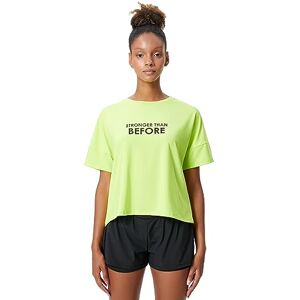 Koton kortärmad slogantryck crew neck sport t-shirt, Gul (186), XS Koton kortärmad slogantryck crew neck sport t-shirt, Gul (186), XS