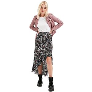 Trendyol Dam asymmetrisk midi med lila ribbles kjol, lila, 34 Trendyol Dam asymmetrisk midi med lila ribbles kjol, lila, 34