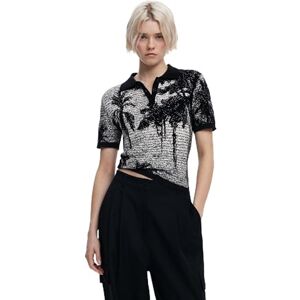 Desigual TS_Tropical Hawaii_LACROI, 2000 Svart, S, Svart noir noir, S Desigual TS_Tropical Hawaii_LACROI, 2000 Svart, S, Svart noir noir, S