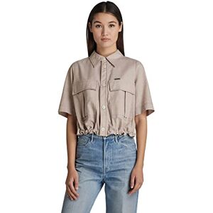 G-STAR RAW Cropped Field Shirt Blouse, Flerfärgad (Westpoint Khaki/White D123-d141), XL G-STAR RAW Cropped Field Shirt Blouse, Flerfärgad (Westpoint Khaki/White D123-d141), XL