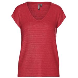 PIECES Pcbillo Tee Lurex Stripes JRS Noos Bc, Goji Berry, XL PIECES Pcbillo Tee Lurex Stripes JRS Noos Bc, Goji Berry, XL