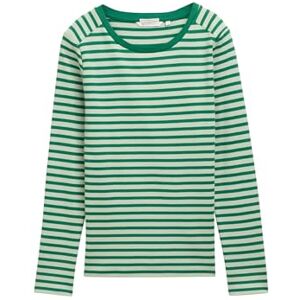 TOM TAILOR Denim dam långärmad T-shirt, 37365 – grön grön rand, S TOM TAILOR Denim dam långärmad T-shirt, 37365 – grön grön rand, S
