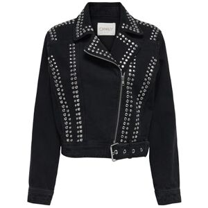 ONLY Dam Onlgilla Ls Stud DNM Biker Jacka Cro, Svart, M, Svart, M ONLY Dam Onlgilla Ls Stud DNM Biker Jacka Cro, Svart, M, Svart, M