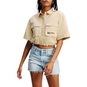 KARL LAGERFELD JEANS , Dam, Boxy Utility Shirt, Boxy Fit, Brun, M KARL LAGERFELD JEANS , Dam, Boxy Utility Shirt, Boxy Fit, Brun, M