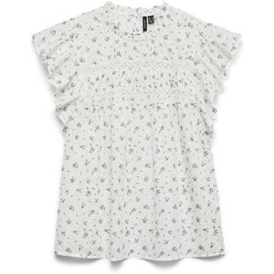 VERO MODA Vmtrine Sl Lace Top WVN Ga Noos, Snövit, M VERO MODA Vmtrine Sl Lace Top WVN Ga Noos, Snövit, M