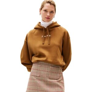 Tommy Hilfiger dam klassisk SCRIPT FLEECE huvtröja WW0WW47459 pullover huvtröja, brun, XS, Brun (Highland Khaki), XS Tommy Hilfiger dam klassisk SCRIPT FLEECE huvtröja WW0WW47459 pullover huvtröja, brun, XS, Brun (Highland Khaki), XS