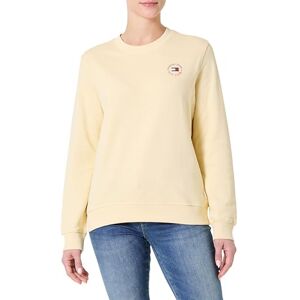 Tommy Jeans kvinnor TJW REG ESSENTIELL LOGO 2 CREW pullover sweatshirt, gul, XS, Gul (Kräm), XS Tommy Jeans kvinnor TJW REG ESSENTIELL LOGO 2 CREW pullover sweatshirt, gul, XS, Gul (Kräm), XS
