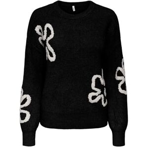 ONLY Onldaisy LS Stitch O-Neck Knt, Svart, XS Dam, Svart, XS ONLY Onldaisy LS Stitch O-Neck Knt, Svart, XS Dam, Svart, XS
