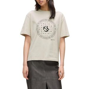 KARL LAGERFELD JEANS , Dam, Vanlig Kortärm Bandana T-Shirt, Vanlig Fit, Beige, XS KARL LAGERFELD JEANS , Dam, Vanlig Kortärm Bandana T-Shirt, Vanlig Fit, Beige, XS