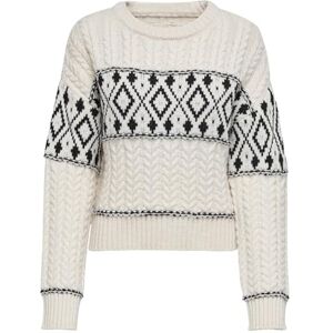 ONLY Onlmarent L/S KNT Noos tröja, Cloud Dancer/detalj: svart, M ONLY Onlmarent L/S KNT Noos tröja, Cloud Dancer/detalj: svart, M