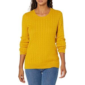 Amazon Essentials lättviktig långärmad kabeltröja med rund hals (finns i plusstorlek), guld, XX-Large Amazon Essentials lättviktig långärmad kabeltröja med rund hals (finns i plusstorlek), guld, XX-Large