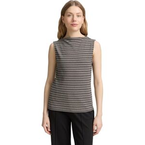 TOM TAILOR damtopp, 38581 – svart stickad strukturremsa, M TOM TAILOR damtopp, 38581 – svart stickad strukturremsa, M