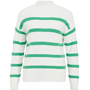 Vila Dam Viril Mockneck L/S Knit Rib Top-Noos tröja, Vit, XXL Vila Dam Viril Mockneck L/S Knit Rib Top-Noos tröja, Vit, XXL